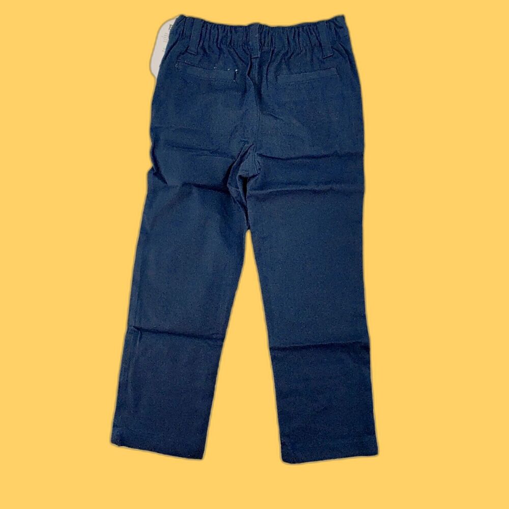 2 Wonder Nation Pants Boys 4T Toddler Navy Blue Flat Front School Uniform Bundle - Picture 6 of 13